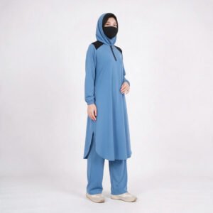 Alternative view of Muslim Modest Sportswear Set Full Coverage Islamic Activewear With Attached Hood For Women Gym Running Workout
