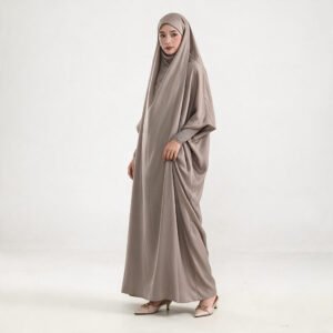 Khimar Hijab Abaya Ramadan Muslim Dubai Robe Dresses Wholesale Fashionable And Simple Muslim Abaya Set - Image 3