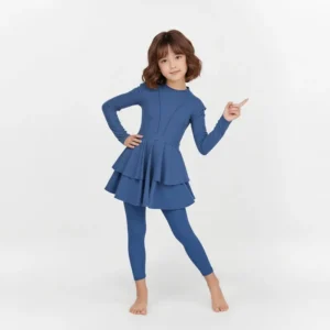 Alternative view of Wholesale Kids Islamic Burkini Long Sleeve Full Body Modest Swimwear for Muslim Girls Beachwear