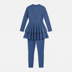 Wholesale Kids Islamic Burkini Long Sleeve Full Body Modest Swimwear for Muslim Girls Beachwear - Image 3
