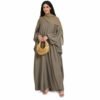 Olive draped abaya with matching shawl