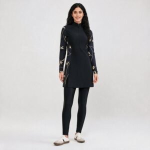 Full-Coverage Long-Sleeve Burkini Swimsuit