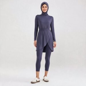 Customized Modest Muslim Burkini QuickDry Islamic Swimwear Burkini with Long Sleeve and Hijab