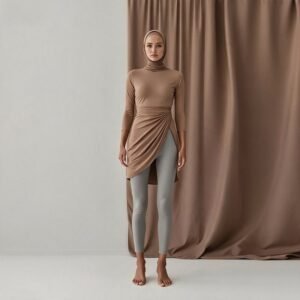 Customized Muslim Burkini QuickDry Modest Swimwear Islamic Burkini with Long Sleeve and Leggings