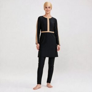 Fashion Muslim Kids Burkini Long Sleeve Modest Swimwear Islamic Full Cover Swimsuit for Girls