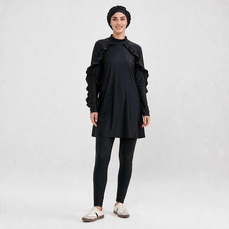Muslim Modest Women's Long Sleeve Sport Swimsuit 3pcs Islamic Traditional Muslim Bathing Suit Wholesale Muslim