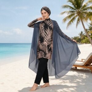 Muslim Women Full Body Burkini Set Modest Islamic Conservative Custom OEM Bulk Breathable Modest Muslim Islami