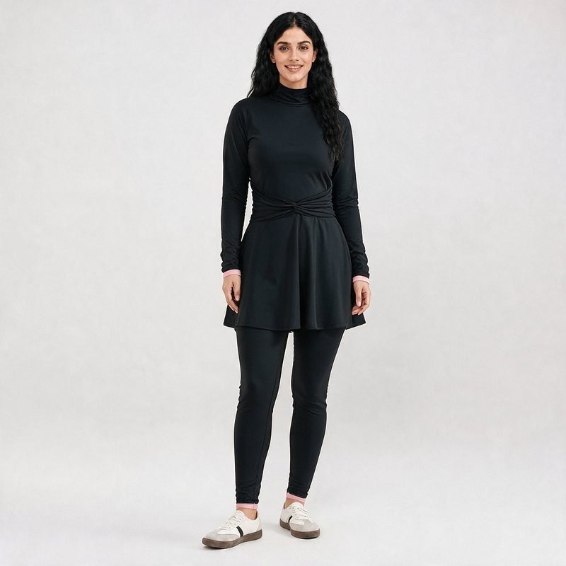 Premium Custom Muslim Burkini UPF50 Modest Swimwear Islamic Burkini with Hijab and Tunic