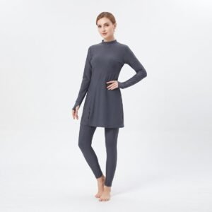 Alternative view of Burkini Sportswear Muslim Women Two Piece Modest Islamic Swimwear Full Coverage Tight-Fitting Burkini for Dive