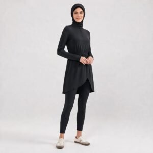 Alternative view of Custom Modest Muslim Burkini with QuickDry Fabric Modest Swimwear Women Islamic Burkini with Hijab