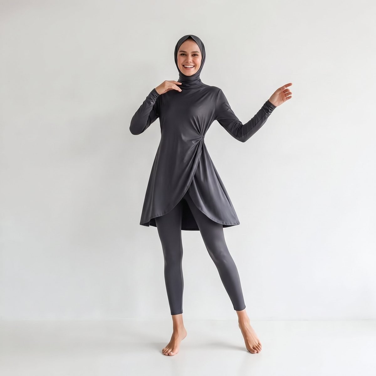 Custom Muslim Burkini with Breathable Fabric Modest Islamic Swimwear Burkini with Hijab and Leggings - Image 2