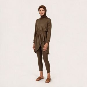 Alternative view of Customized Muslim Burkini with UPF50 Fabric Modest Islamic Swimwear Burkini with Hijab and Tunic