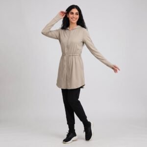 Alternative view of European Style Modest Muslim Sportswear Set Quick Dry Breathable Stretch Fabric Full Cover Islamic Workout Out