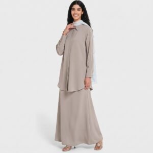 Alternative view of Fashionable Design Muslim Women's Modest Lapel Shirt and Dress Sets Customized Colors and LOGO Islamic Modest
