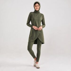 Alternative view of High Quality Custom Muslim Burkini Quick Dry Islamic Swimwear Burkini with Long Sleeve and Hijab