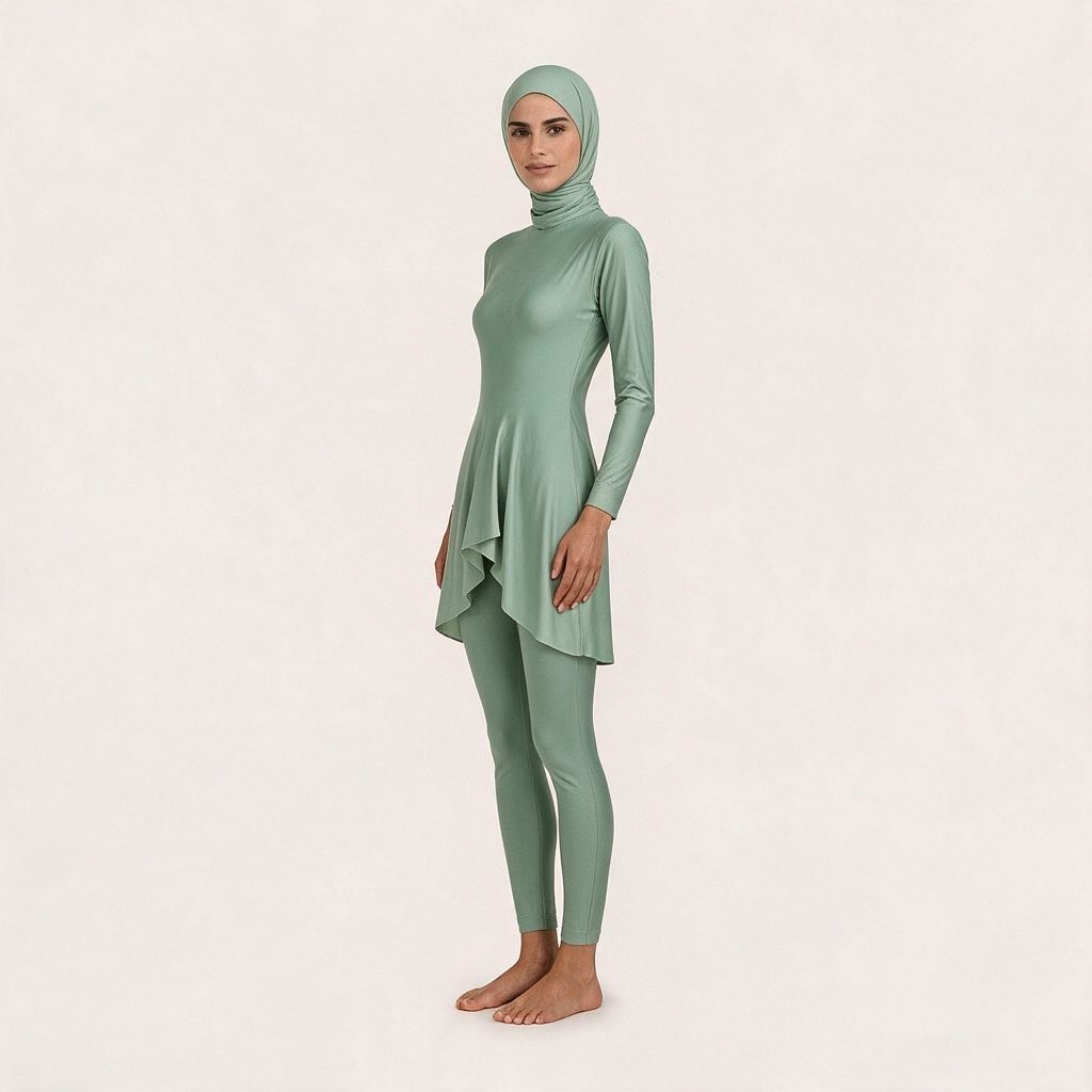 HighQuality Custom Muslim Burkini Modest Swimwear with Hijab Islamic Burkini for Pool and Beach - Image 2