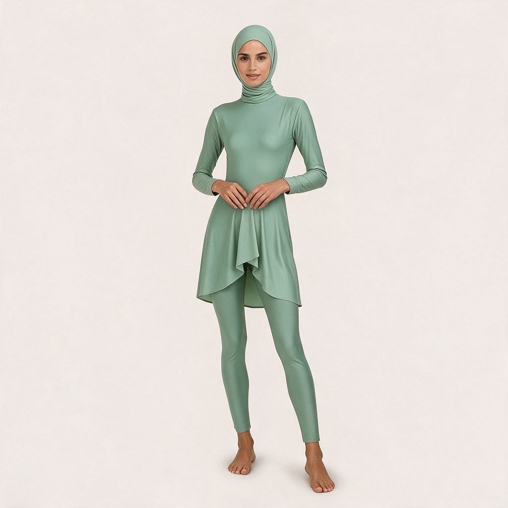 HighQuality Custom Muslim Burkini Modest Swimwear with Hijab Islamic Burkini for Pool and Beach - Image 3