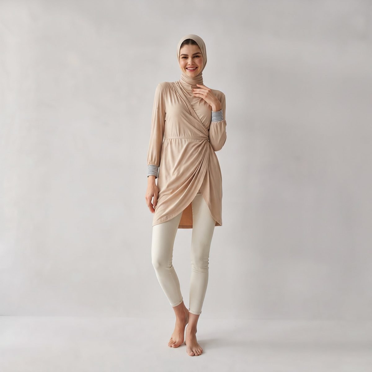 HighQuality Custom Muslim Burkini QuickDry Islamic Swimwear Burkini with Long Sleeve and Hijab - Image 2