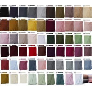 Jersey hijab colour chart showing the full shade range