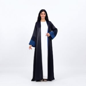 Alternative view of Islamic Maxi Dresses Arabian Kaftans Jilbabs Middle Eastern Casual Abaya Muslim Women Full Sleeve Loose Solid Open Front Abayas