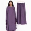 Purple jilbab cape top with matching skirt