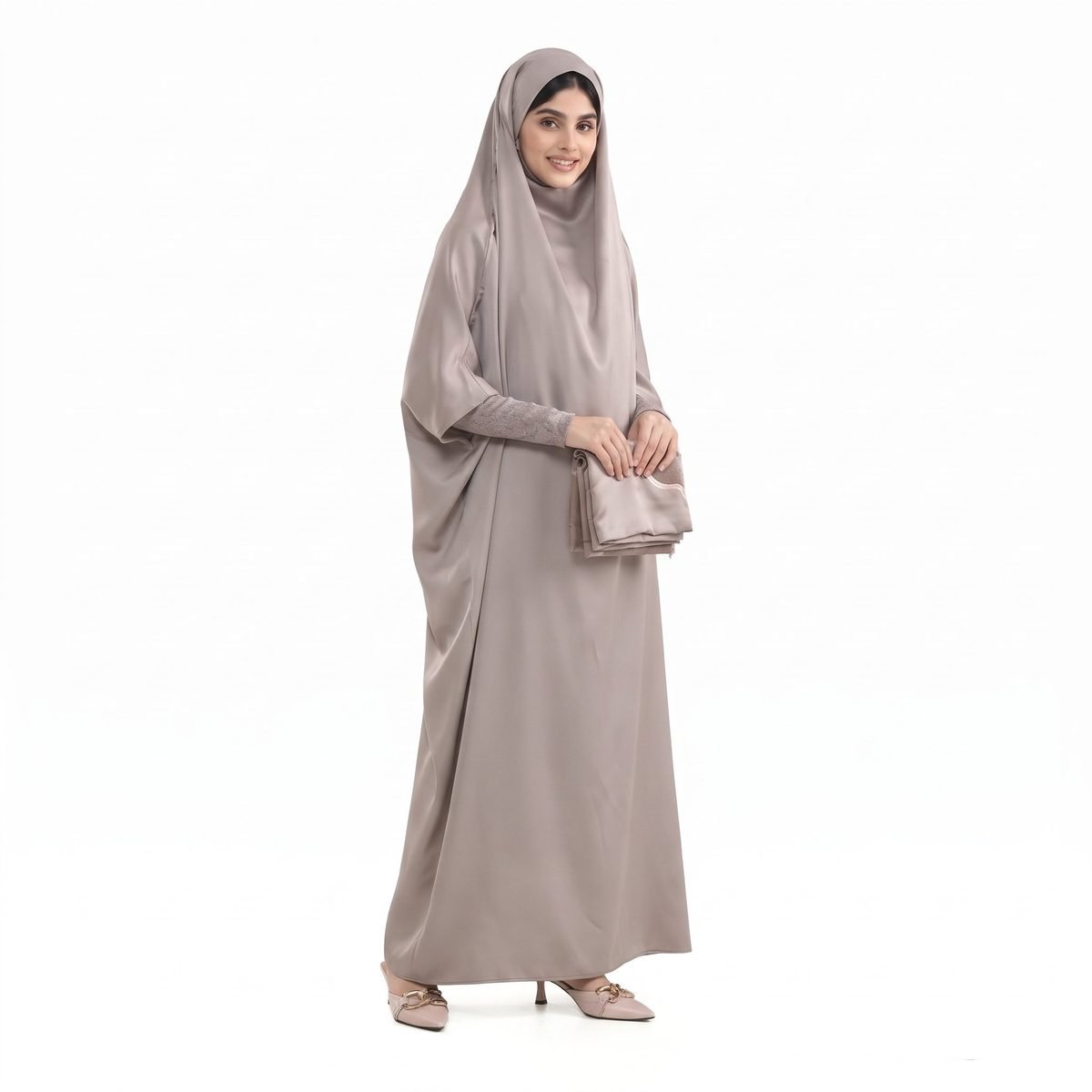 Butterfly Abaya With Khimar High Quality Crepe Jazz Women Muslim Islamic Clothing Jilbab Prayer Dress - Image 2