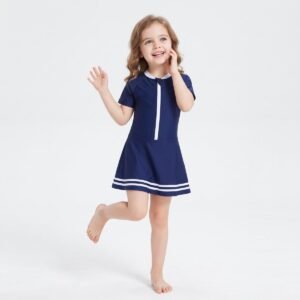 Kids Modest Muslim Burkini Long Sleeve Full Cover Islamic Swimsuit Pool Beach Swimwear for Girl - Image 2