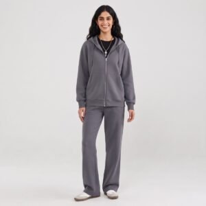 Alternative view of Latest Long Hooded Zip up Soft Cozy Modest Muslim Sportswear Set for Islamic Ladies Casual Daily Outdoo