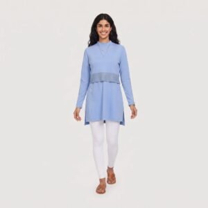 Alternative view of Latest Two Tone Patchwork Soft Stretch Modest Muslim Sportswear Set for Islamic Ladies Gym Jogging Work