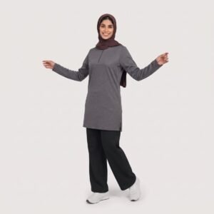 Alternative view of Loose Plus Size Muslim Women's Sportswear Customizable Modest Gym Wear Muslim Women Tracksuit