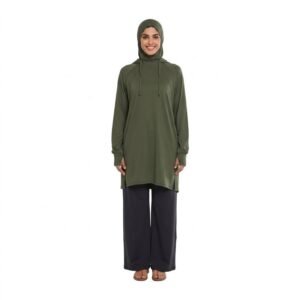 Custom Traditional Modest Muslim Activewear Long Sleeve Pullover Hoodies Workout Fitness Tops Women Isl
