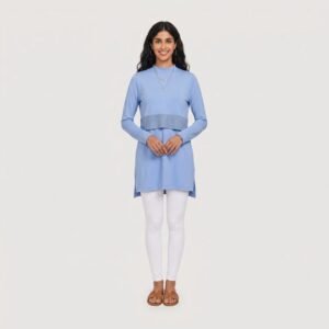 Latest Two Tone Patchwork Soft Stretch Modest Muslim Sportswear Set for Islamic Ladies Gym Jogging Work