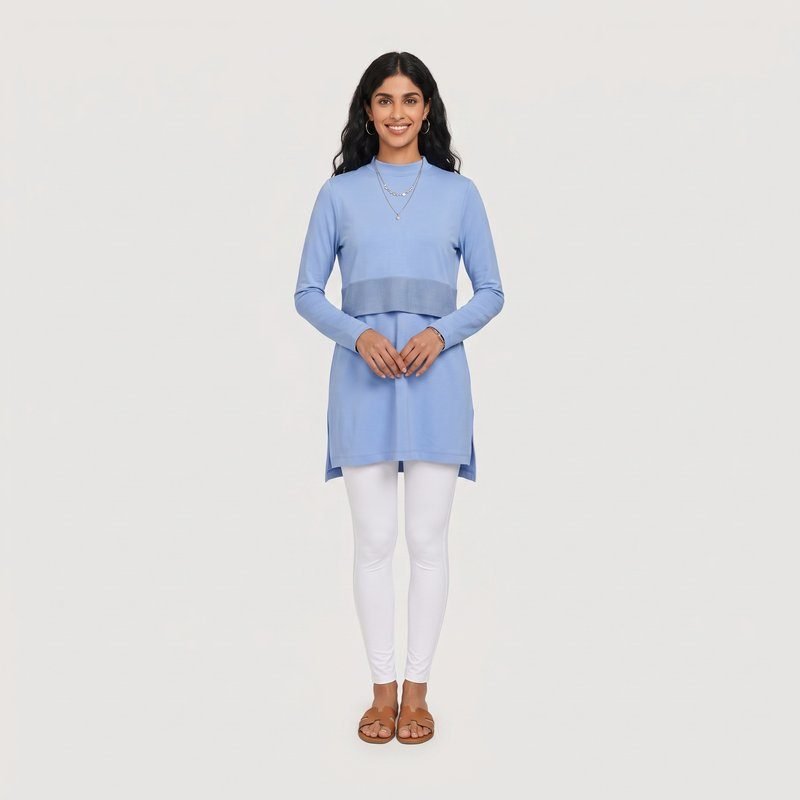 Latest Two Tone Patchwork Soft Stretch Modest Muslim Sportswear Set for Islamic Ladies Gym Jogging Work