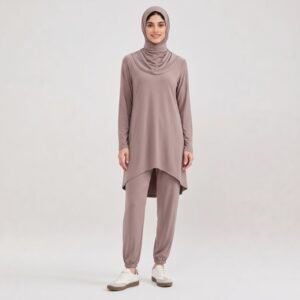 Muslim Modest Women Sports Top Light Weight Top Wholesaler OEM Basic Training Islamic Active Sports Wear