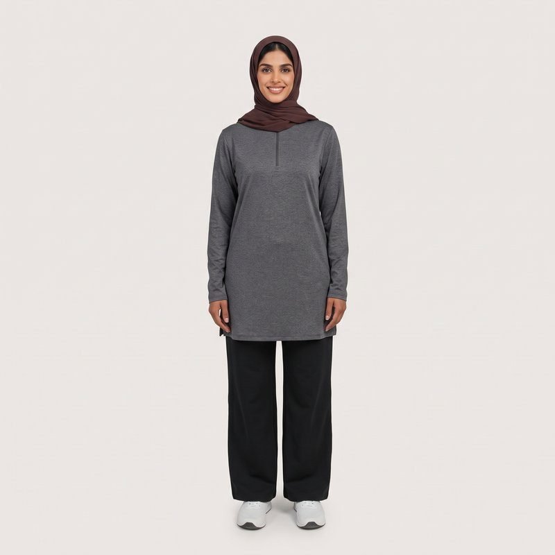 Loose Plus Size Muslim Women's Sportswear Customizable Modest Gym Wear Muslim Women Tracksuit
