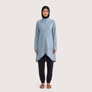 Super Soft Breathable and Sweat-absorbing 3 Pieces Muslim Women Sportswear Round Neck Long Sleeved Stretch Fit