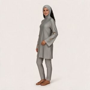 Alternative view of Modest Muslim Burkini Sportswear Set Quick Dry Stretch Breathable Fabric Full Cover Islamic Beachwear with Hij