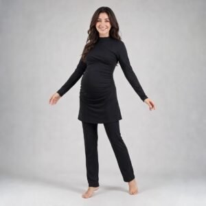 Alternative view of Muslim Ladies Conservative Burkini Outfit Islamic Full Body Custom OEM Breathable Modest Muslim Islamic Beach