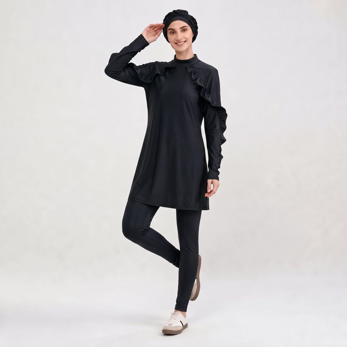 Muslim Modest Women's Long Sleeve Sport Swimsuit 3pcs Islamic Traditional Muslim Bathing Suit Wholesale Muslim - Image 2