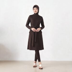 Alternative view of Muslim Oversized Nylon Fabric Burkini Long Length Modest Muslim Swimwear for Beach Plus Size Islamic Swimsuit