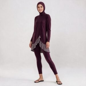 Muslim Women Burkini Modest Swimwear Full Cover Islamic Swimsuit Set - Image 3