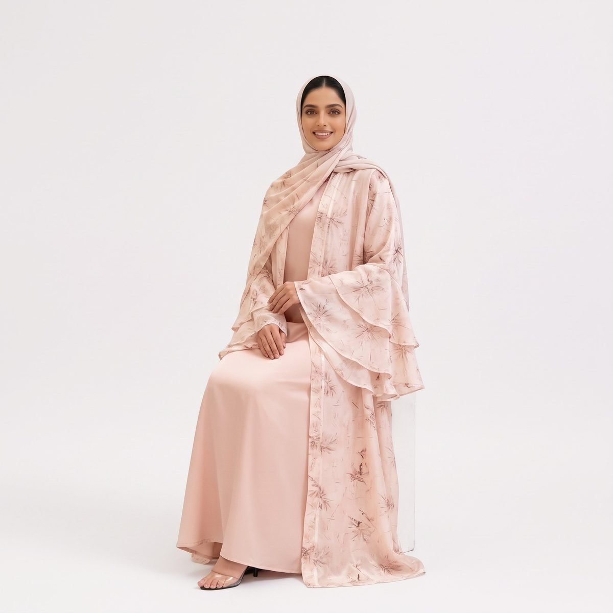 Ramadan Elegant Islamic Clothing — Women Muslim Dress with Hijab Set - Image 3