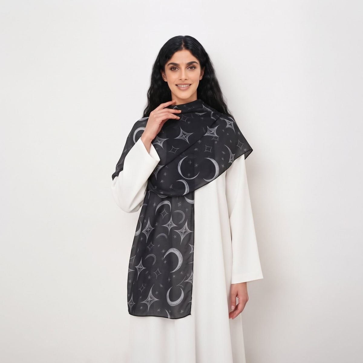 Trending Customized Logo Hijab Modal Satin Breathable Ramadan Inspired Muslim Long Women's Headscarf - Image 2