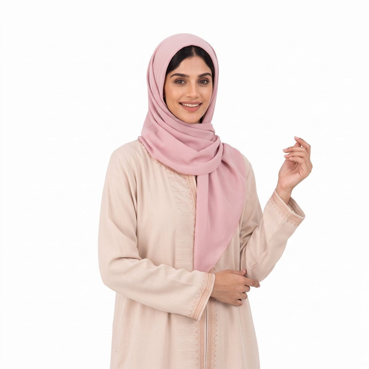 Wholesale Plain Modal Matching Set — Soft Modal Inner Cap, Scarf & Women's Hijab - Image 2