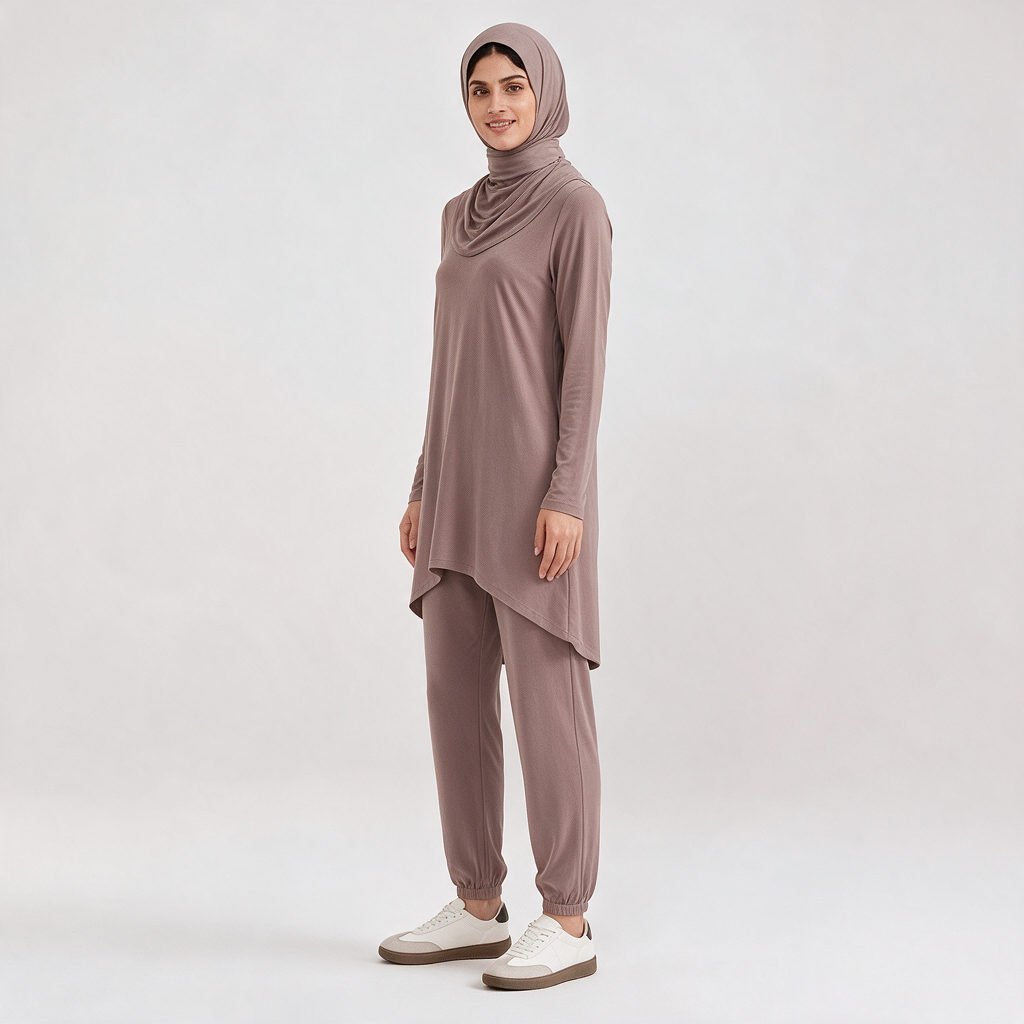 Muslim Modest Women Sports Top Light Weight Top Wholesaler OEM Basic Training Islamic Active Sports Wear - Image 3