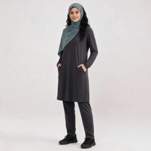 Alternative view of New Muslim Women Tracksuit Modest Active Top Casual Fashion Islam Sportswear Loose Gym Wear Muslim Sport Wear