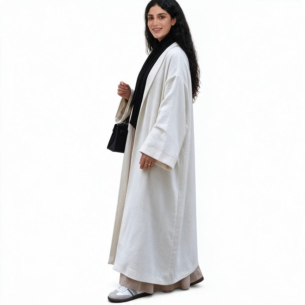Open Abaya Spring Kimono Dubai Abaya For Women Design Solid Muslim Clothing Plus Size Dress Ethnic Style Abaya Dress - Image 2
