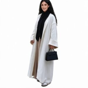 Open Abaya Spring Kimono Dubai Abaya For Women Design Solid Muslim Clothing Plus Size Dress Ethnic Style Abaya Dress - Image 3