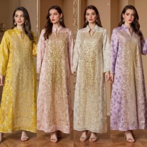 sunburst gold sequin jalabiya 4color
